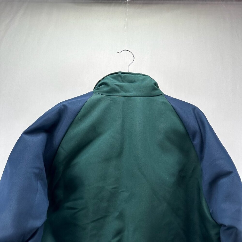 California Imperial Bomber Jacket Men L Zip Up Quilt Lined Colorblock Green Blue - Picture 10 of 11